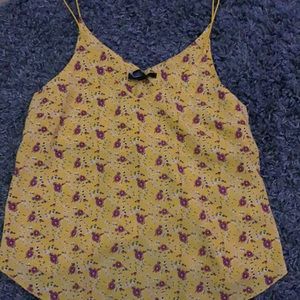 yellow floral tank top
